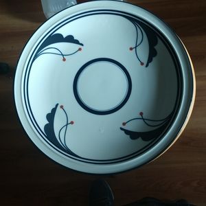 Dansk blue, white orange accents serving platter